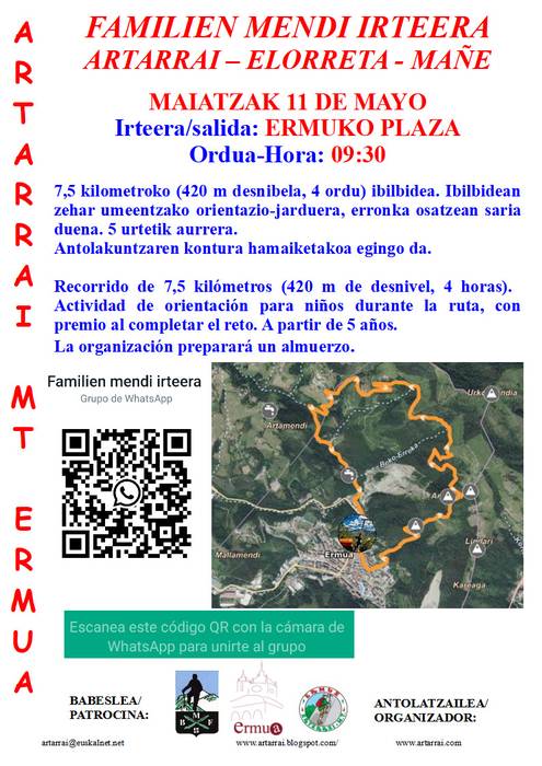 Familien mendi irteera: Artarrai-Elorreta-Mañe